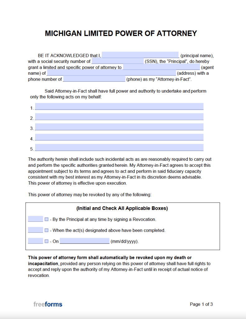 does power of attorney need to be notarized in michigan does power of attorney need to be notarized in michigan