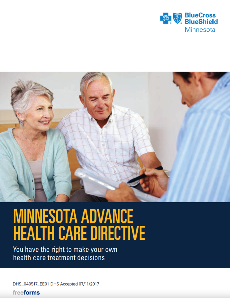 Free Minnesota Advance Directive Form Medical Poa Living Will Pdf