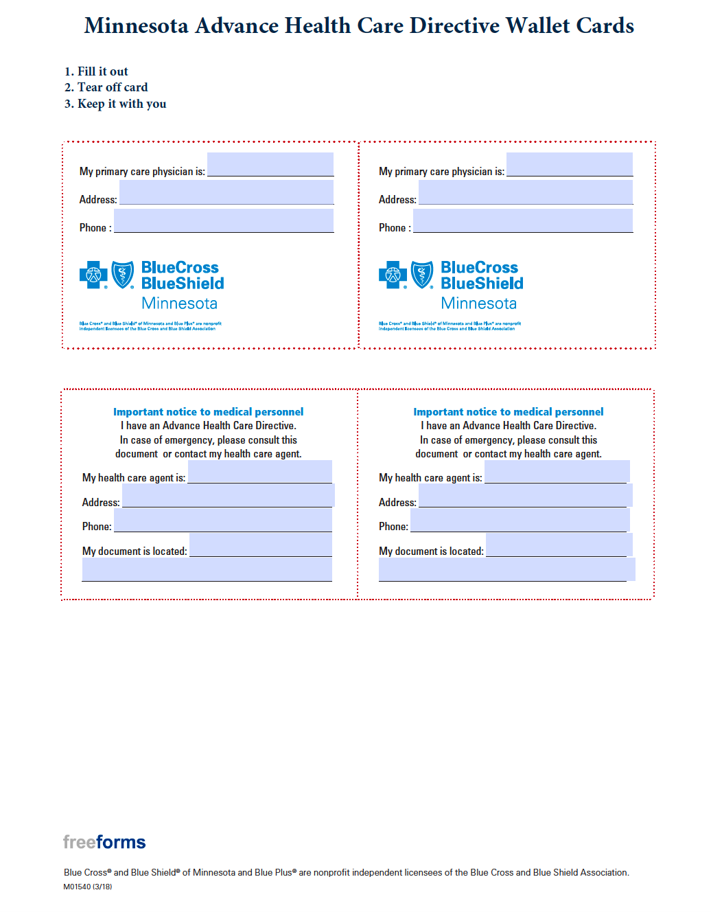 Free Minnesota Advance Directive Form (Medical POA & Living Will) PDF