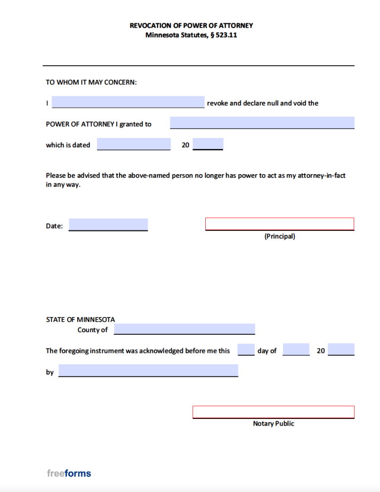 Free Minnesota Power of Attorney Forms | PDF