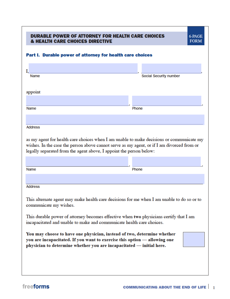 Free Missouri Advance Directive Form Medical Poa Living Will Pdf