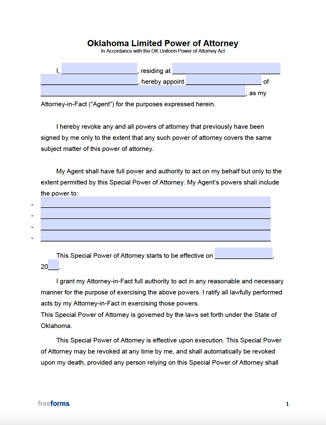 Free Fillable Oklahoma Power Of Attorney Form Pdf Templates The Best Porn Website 0215