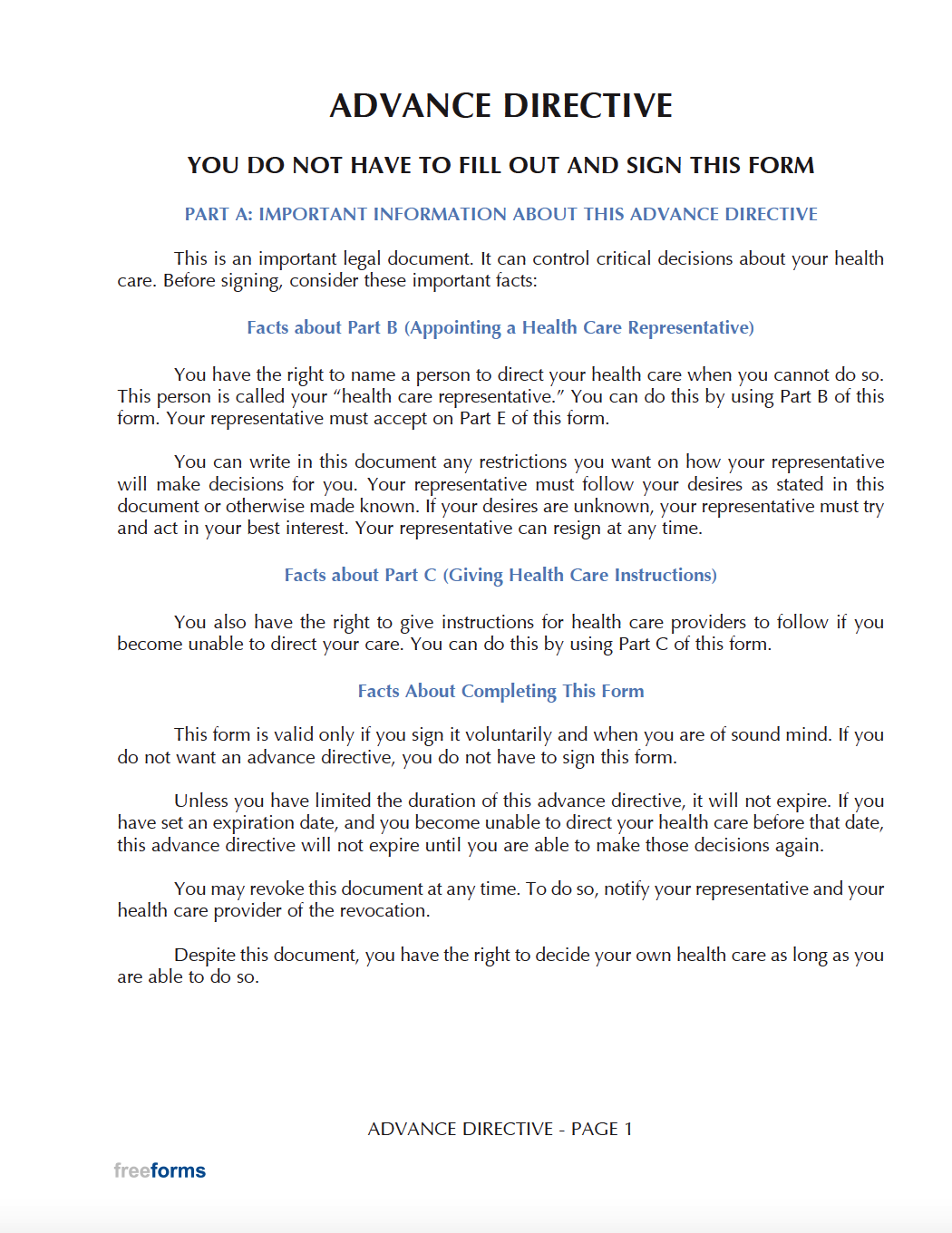 Free Oregon Advance Directive Form (Medical POA & Living Will) | PDF