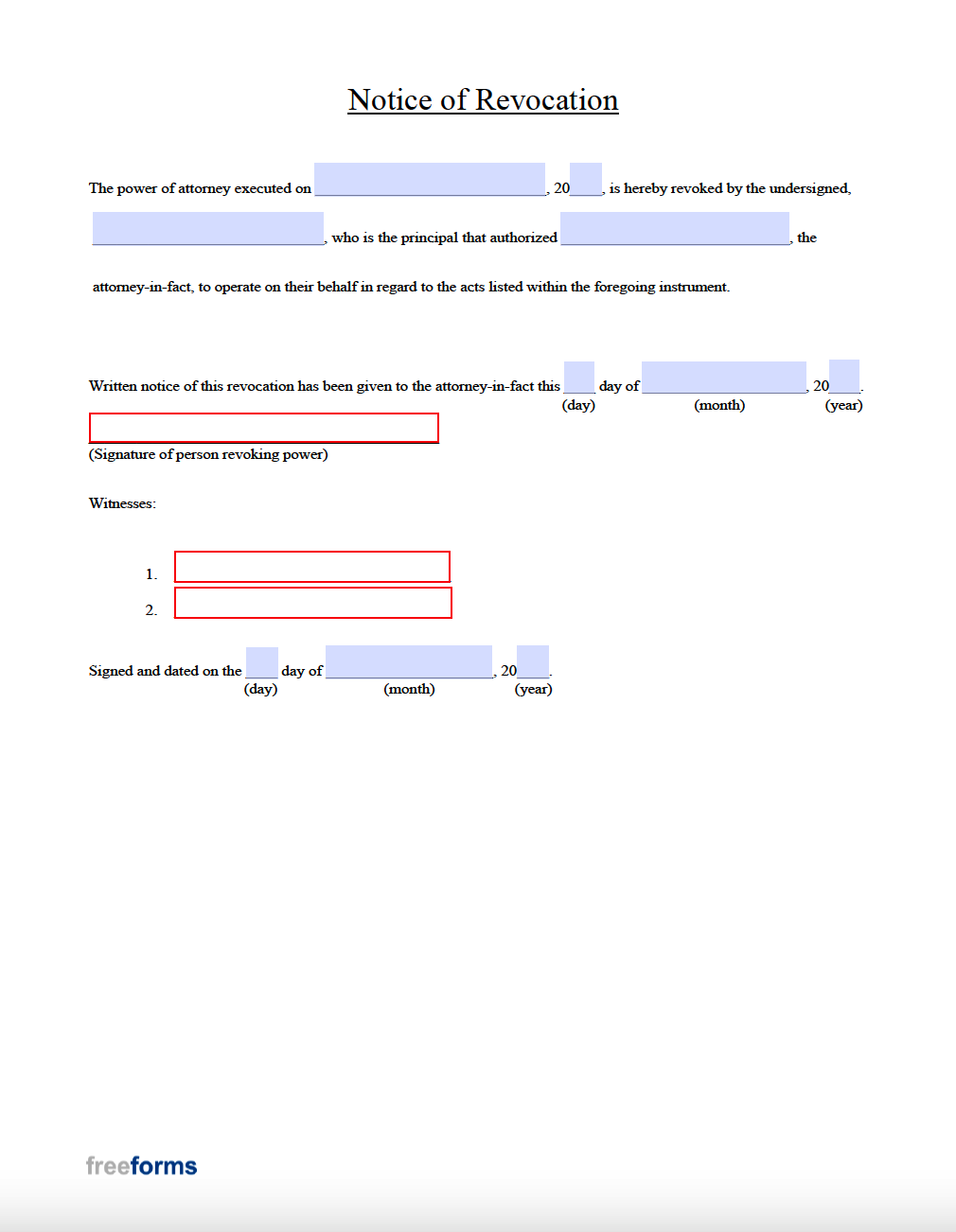 poa revocation form