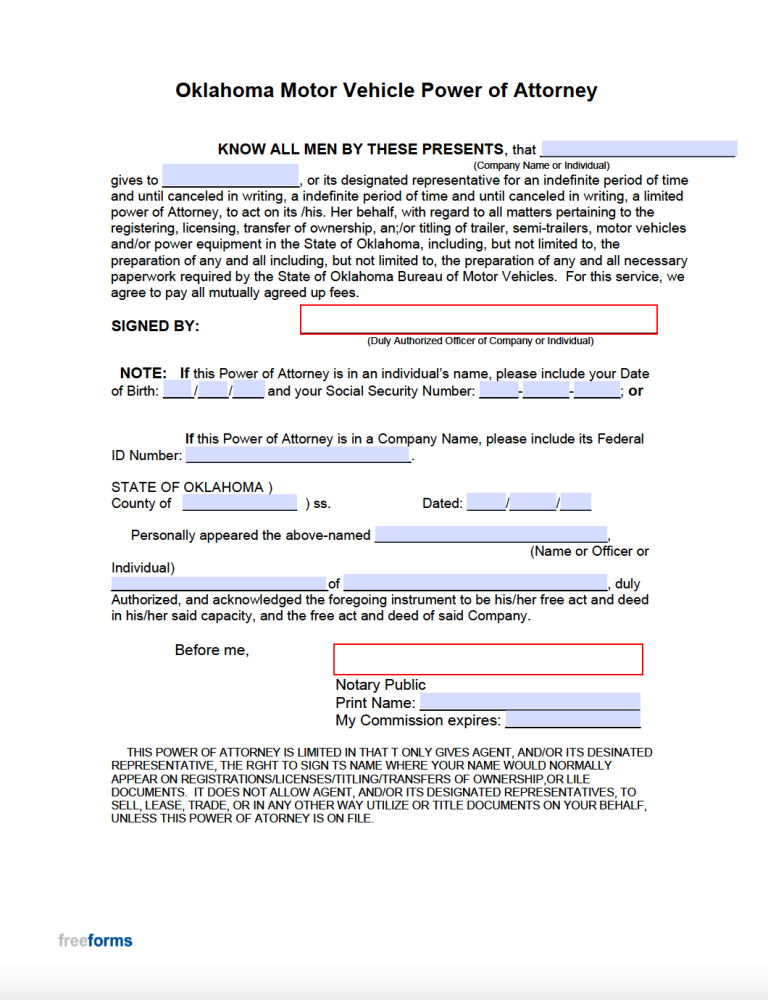 free-oklahoma-motor-vehicle-power-of-attorney-form-pdf