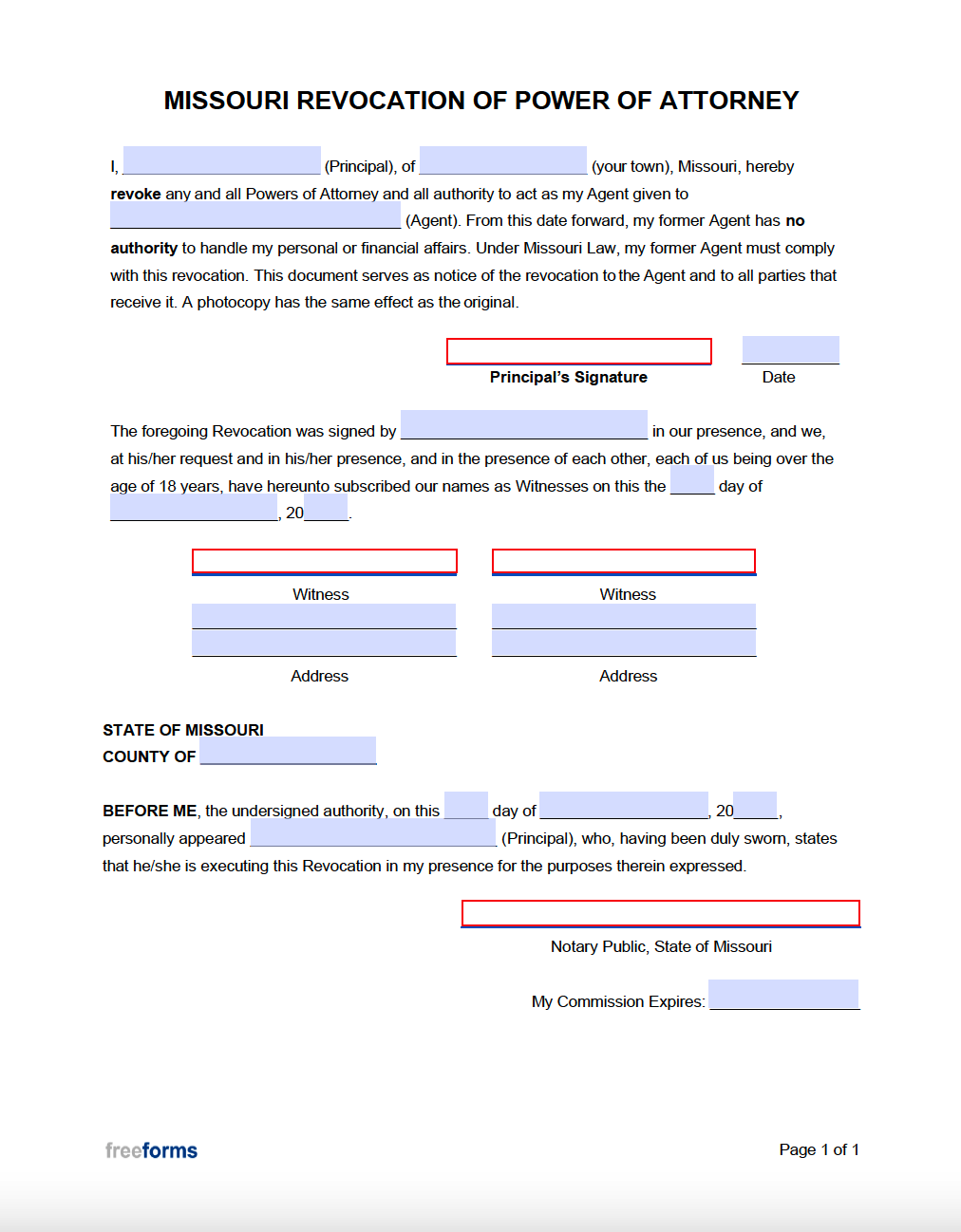 Free Missouri Revocation Of Power Of Attorney Form PDF WORD free-missouri-revocation-of-power-of-attorney-form-pdf-word