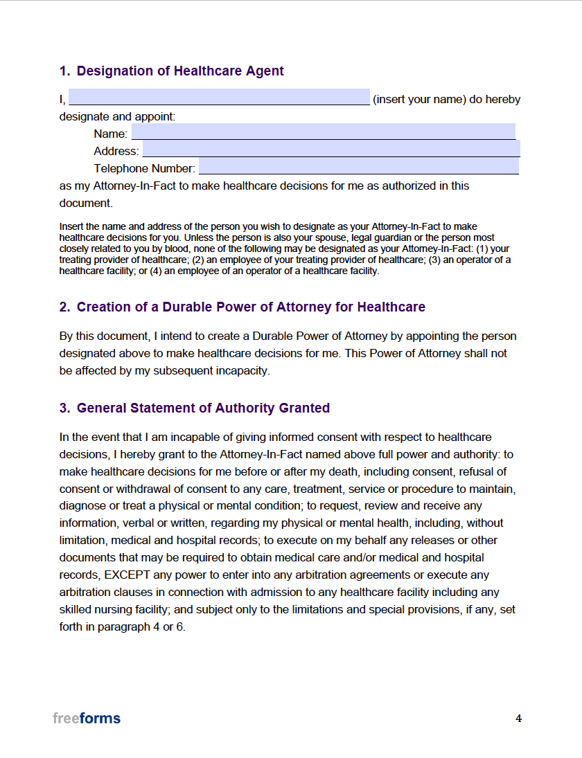 Free Nevada Advance Directive Form (Medical POA & Living Will) PDF