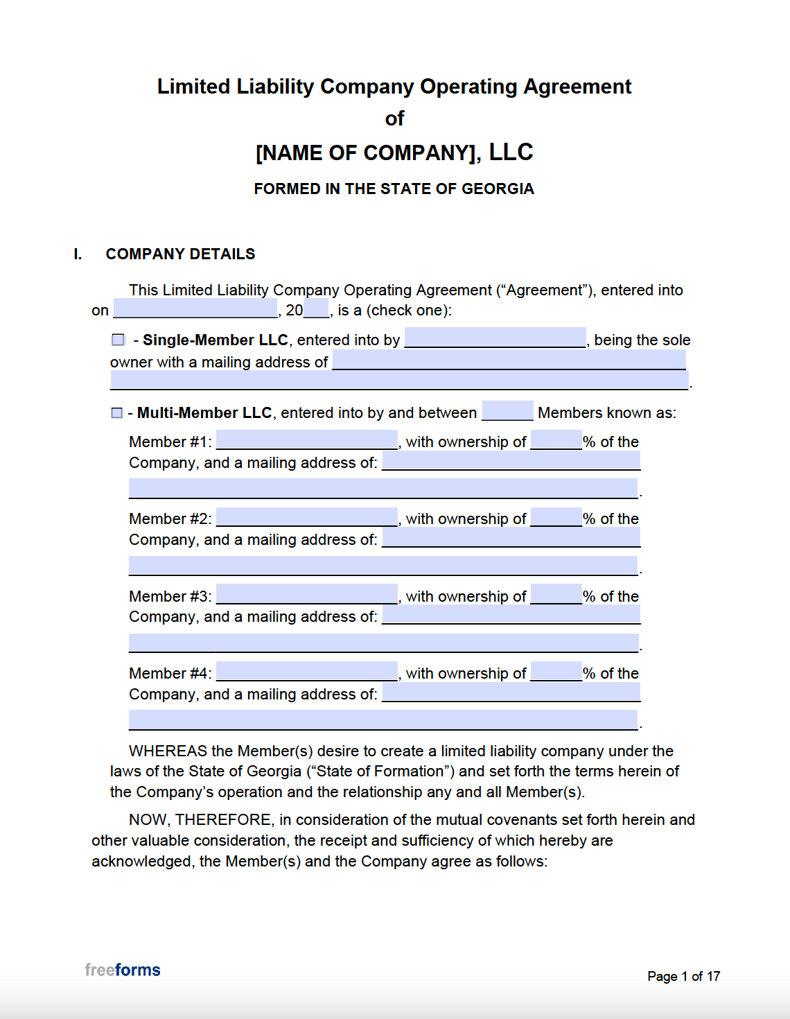 free-georgia-llc-operating-agreement-template-pdf-word